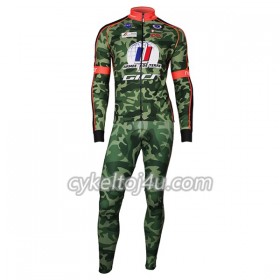 Cykeltrøje Langærmet + Bib Cykelbukser 2017 Armee De Terre N001